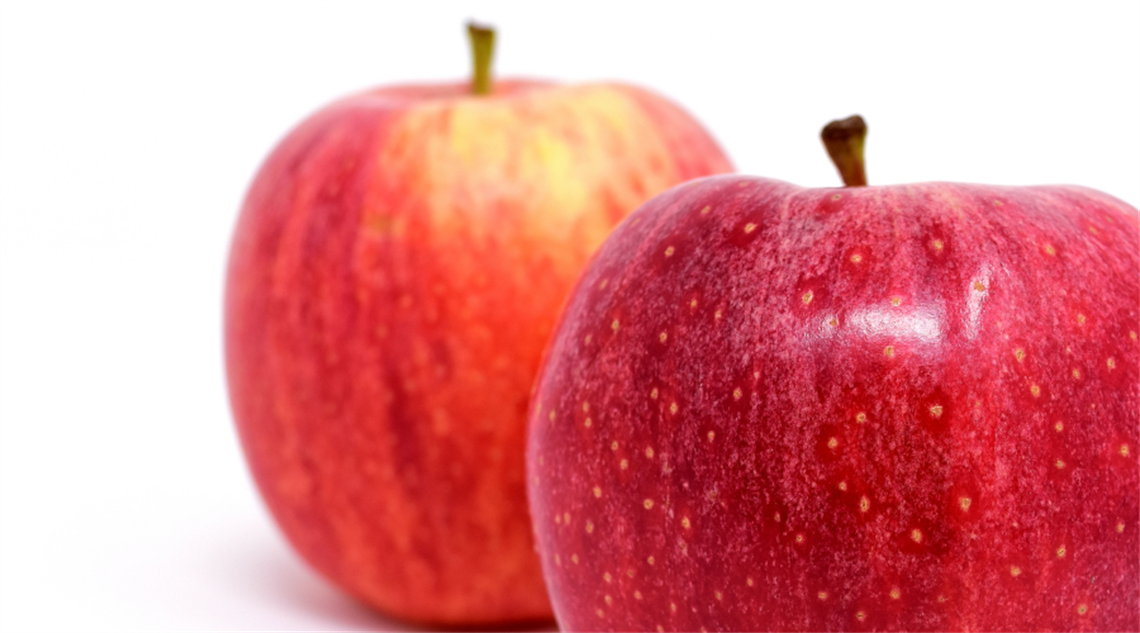 two red apples