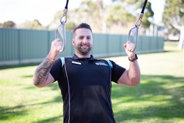 Trainer using outdoor equipment