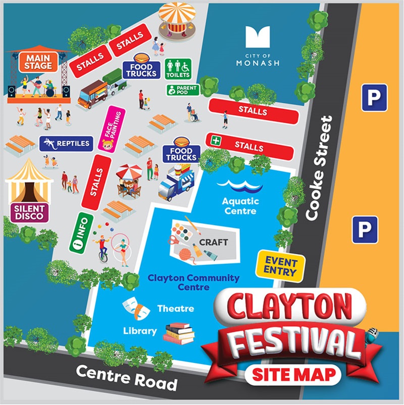 Clayton Festival 2024 site map
