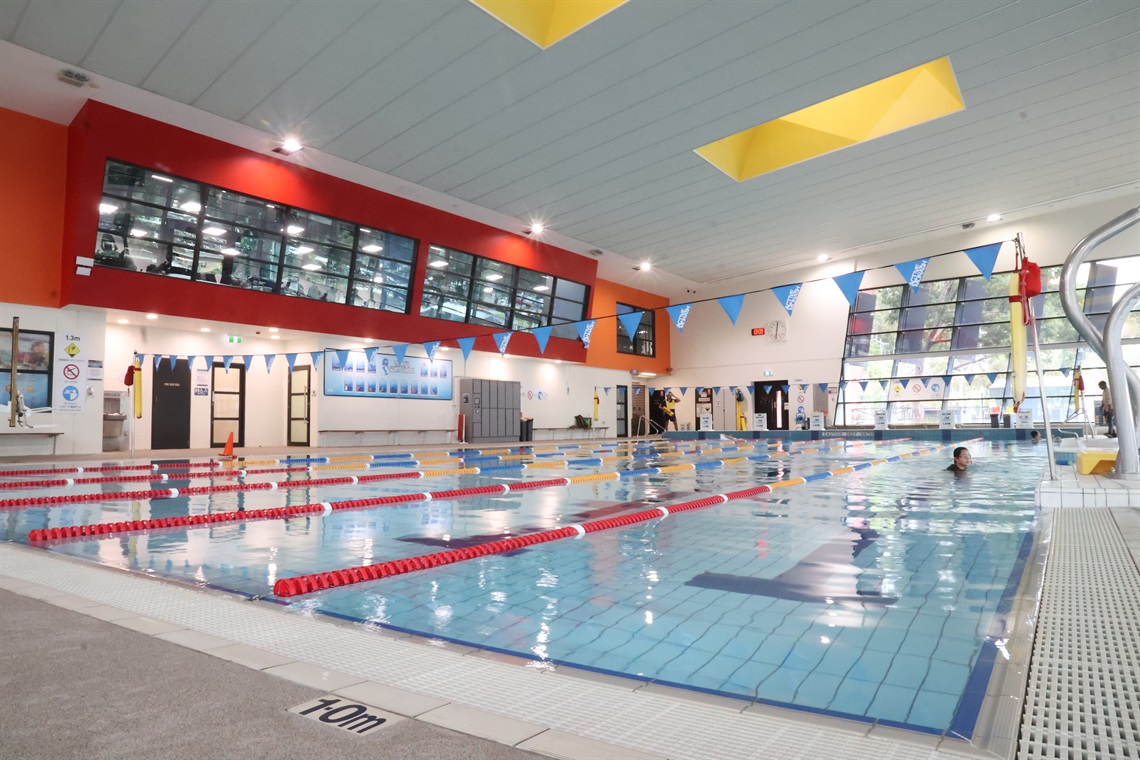 Clayton Aquatics & Health Club 25m Pool with people swimming.JPG